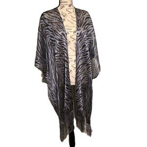 NWT Black and Silver Kimono